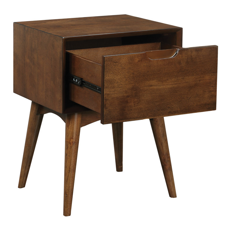 Lovina End Table with Storage, Walnut