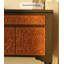 Console rétro en bois sculpté et noir avec relief floral-806808848