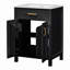 Ensemble de meuble-lavabo 24 po avec lavabo en céramique, meuble-lavabo peu encombrant - l 24 po x P 18 po x H 34 po, 2 portes à fermeture en douceur
