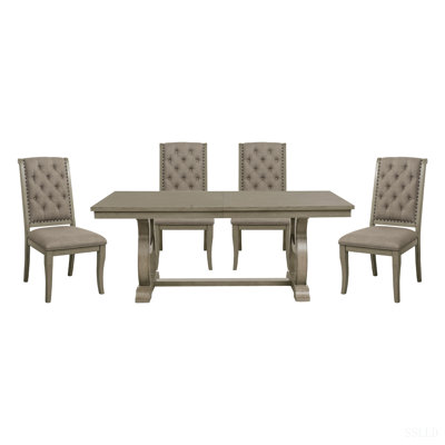 Ensemble de table et chaises de salle à manger extensible Classic Luxury