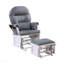 Chaise avec repose-pieds rembourré en microfibre