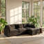Canapé modulaire en chenille 3 places l 35 po x P 113,8 po x H 33,1 po Cloud-129063500-129388183