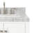 Ariel Cambridge 36 In. Right Offset Vanity With 2 In. Carrara Marble Countertop-105903767-105903769
