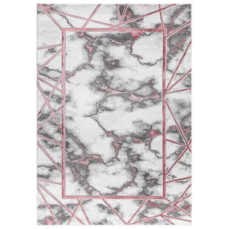 Marble Dhurrie Indoor / Outdoor Area Rug, Rectangle 60 x 110 cm