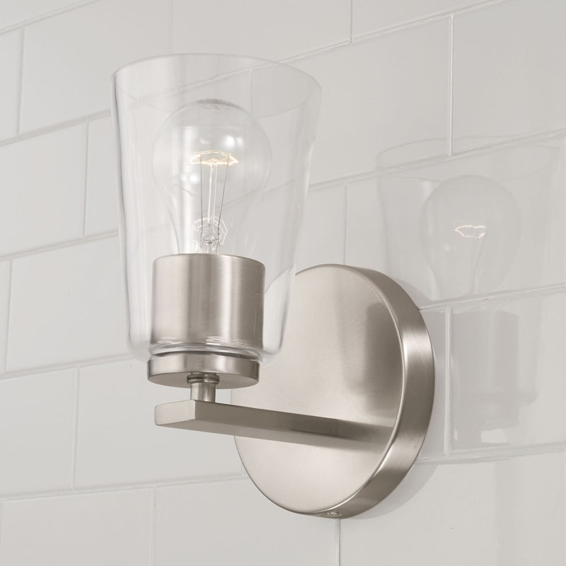 Zopyros Armed Sconce, Brushed Nickel