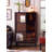 French-Style Vintage Bookcase With Glass Doors For Storage