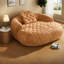 Canapés compacts modernes en tissu, structure en bois brun, salon contemporain pour maison familiale-182859608