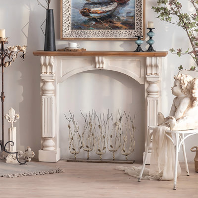 47.24"Cream Arched Mantelpiece