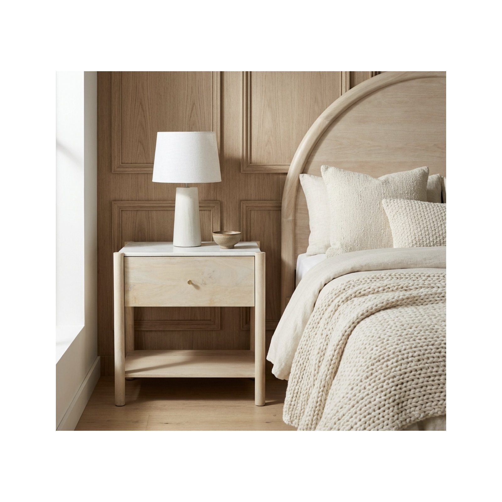 Amity Nellie 23.5" Nightstand, Natural