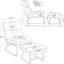 Ensemble de 2 chaises d'appoint avec repose-pieds Varrian, pieds modernes en velours et canapé club-1413527668