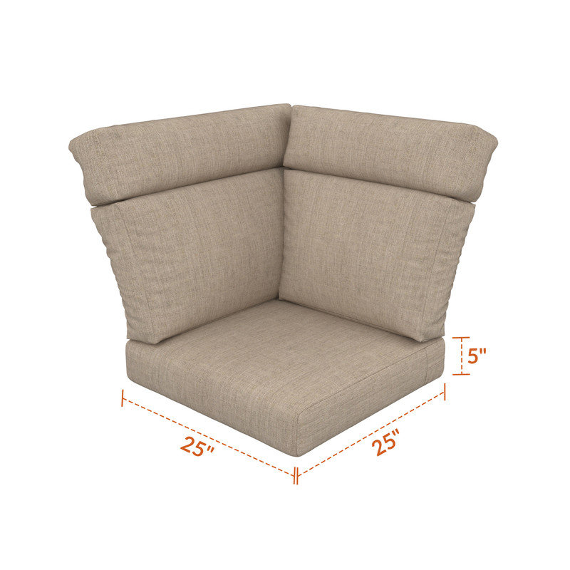 Coussin de remplacement pour coin d'extérieur Sunbrella