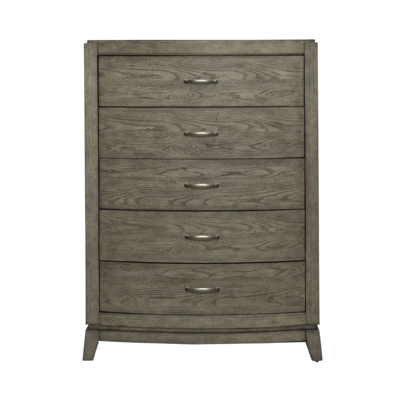 Drelan 5 Drawer Chest, Tan/Beige