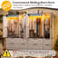 Armoire penderie avec porte de grange coulissante pliante et lumières à capteur (6 portes)