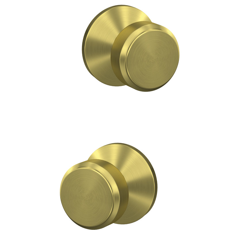 Custom Bowery Hall-Closet and Bed-Bath Knob with Kinsler Trim, Satin Brass