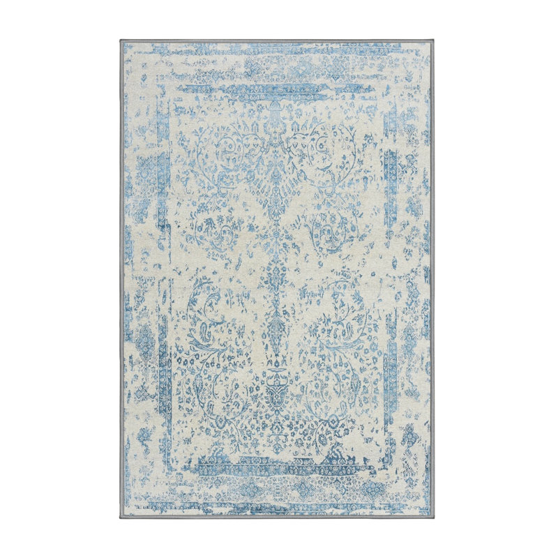 Tapis oriental bleu Henriette, Rectangle 2 pi x 3 pi