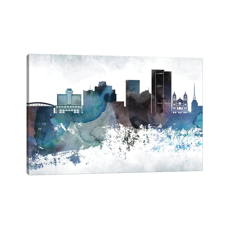 Phoenix Bluish Skylines - Wrapped Canvas Painting, 66.04 cm H x 45.72 cm W x 1.91 cm D