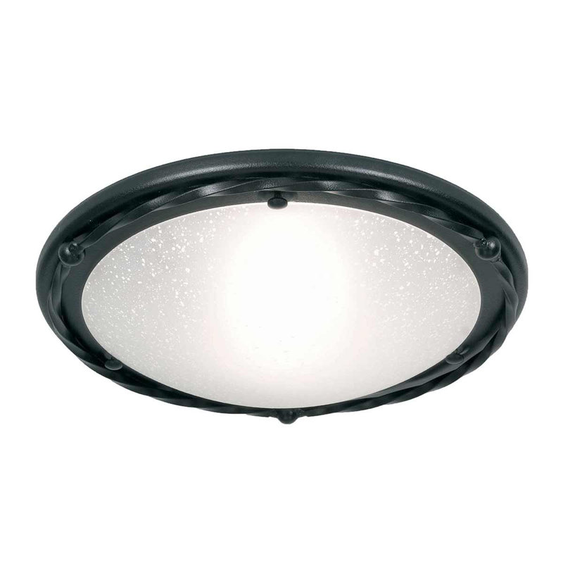 Sackler Glass Flush Mount, Black