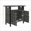 Spacious Bathroom Storage, Steel And Pe Rattan, Modern Outdoor Towel Organizer