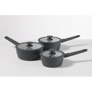 Ceramic 3-piece Saucepan Set