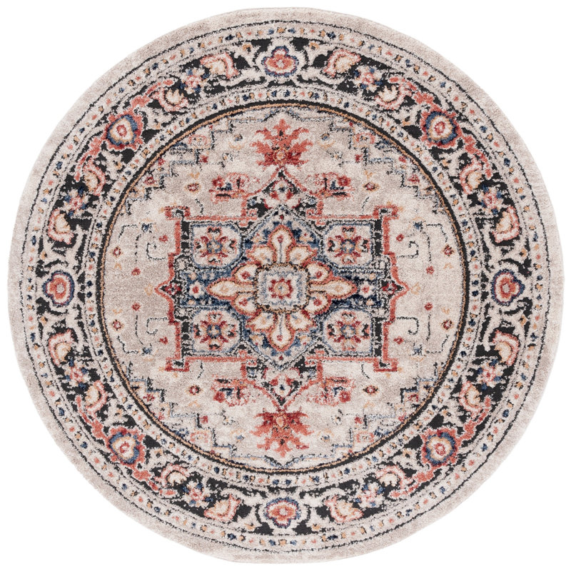 Luna Performance Oriental Rug, Round 6'7"