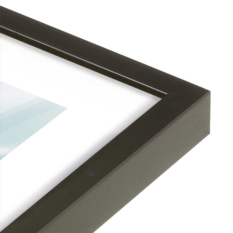 «Solitude in Aqua», reproduction d'art, H 12 po x l 15 po, Noir satiné