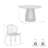 Buffolino 4 - Person Pedestal Dining Set-98202775-98202777