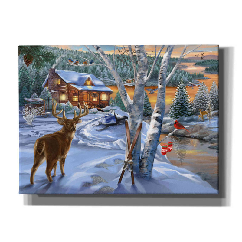 «Buck River» par Bigelow, illustrations sur toile, H 40 po x l 54 po x P 1,5 po