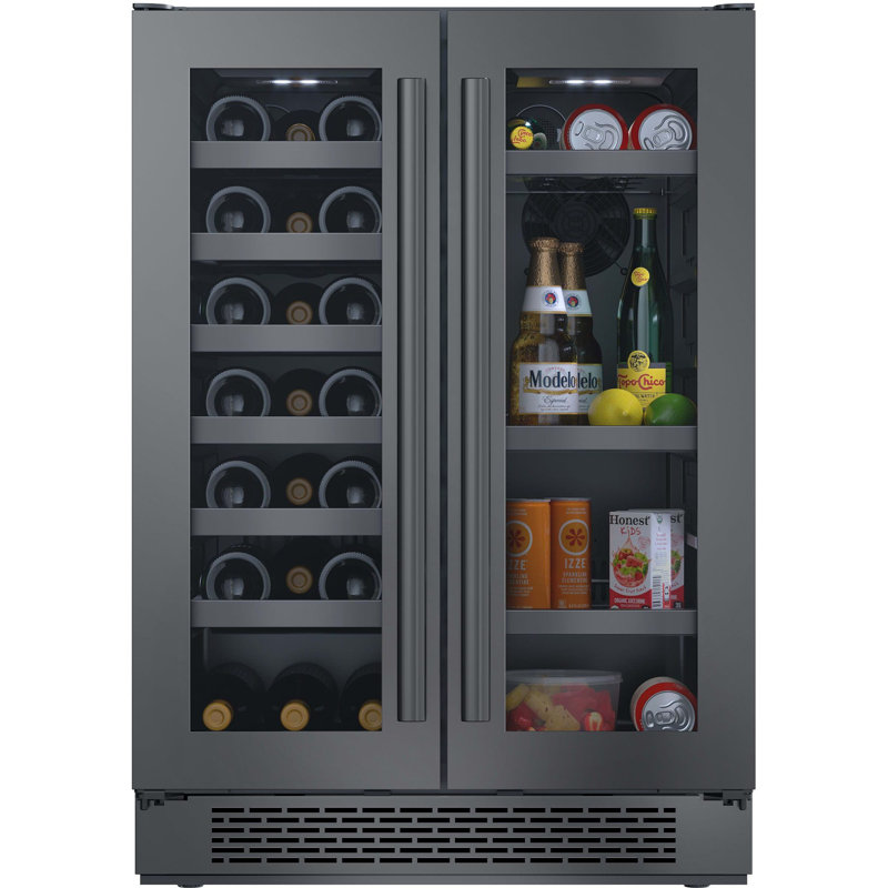 24 Inch Wide 21 Bottle Capacity and 64 Can Capacity Undercounter Wine and Beverage Cooler