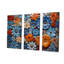 Floral bohème bleu et orange mosaïque 1 - Boho mosaïque murale-173697806-173697804