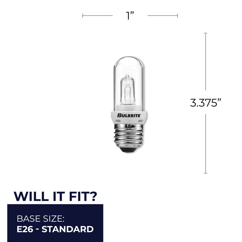 75 W, ampoule halogène T8 A19 à intensité variable