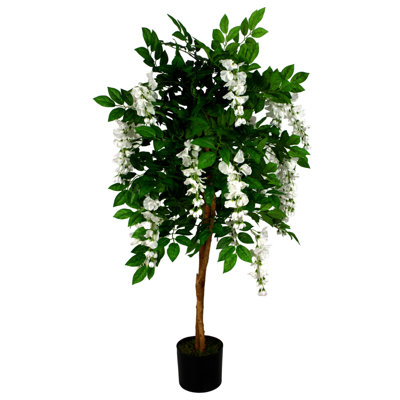 130cm Faux Flowering Tree in Pot Liner