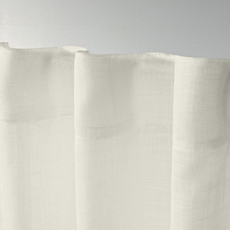 Paire de rideaux semi-transparents Leon, l 54 po x L 96 po, Ivoire