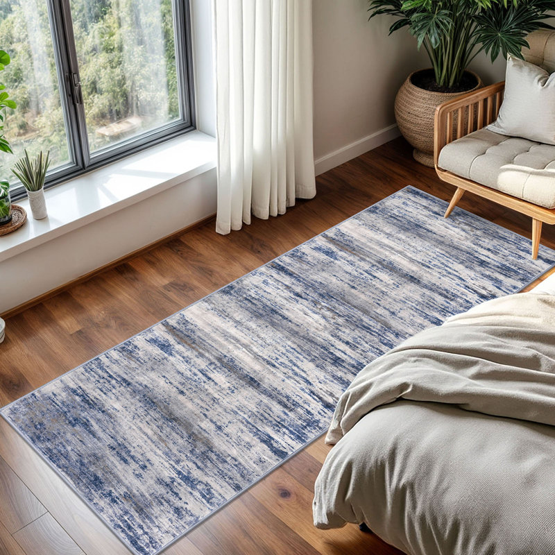 Tapis de couloir de cuisine lavable à la machine pour couloirs 2 x 5 tapis de cuisine doux antidérapant avec envers en caoutchouc pour l'entrée de la chambre à coucher