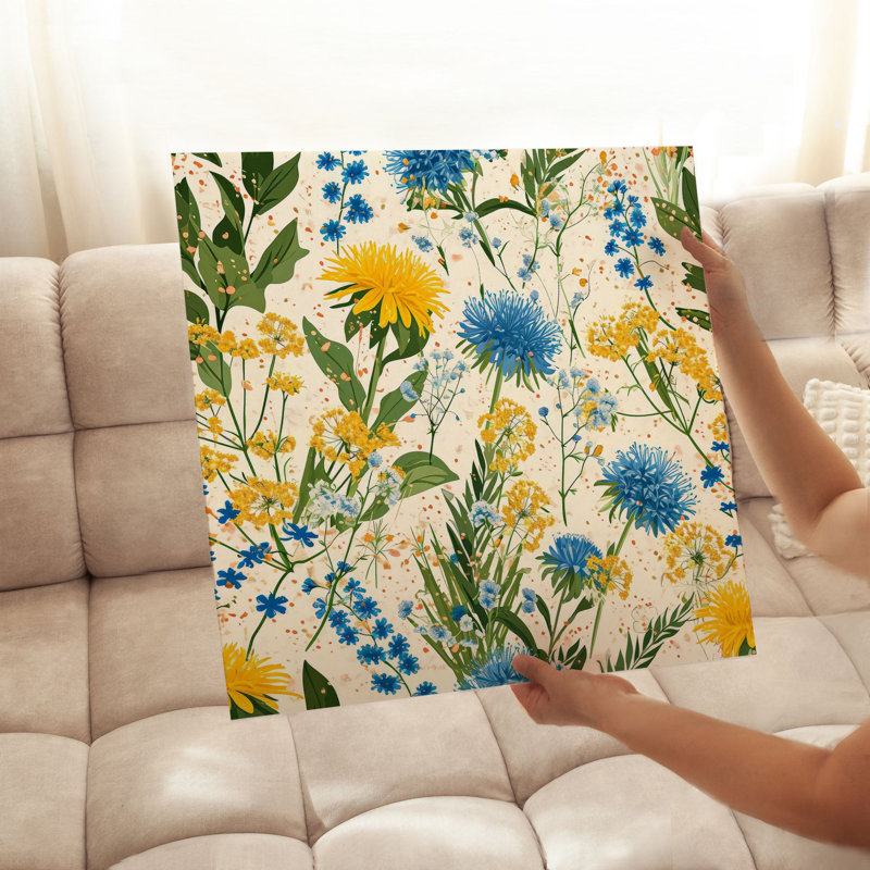 «Botanical Flowers Array IV Cottage», reproduction d'art non encadrée