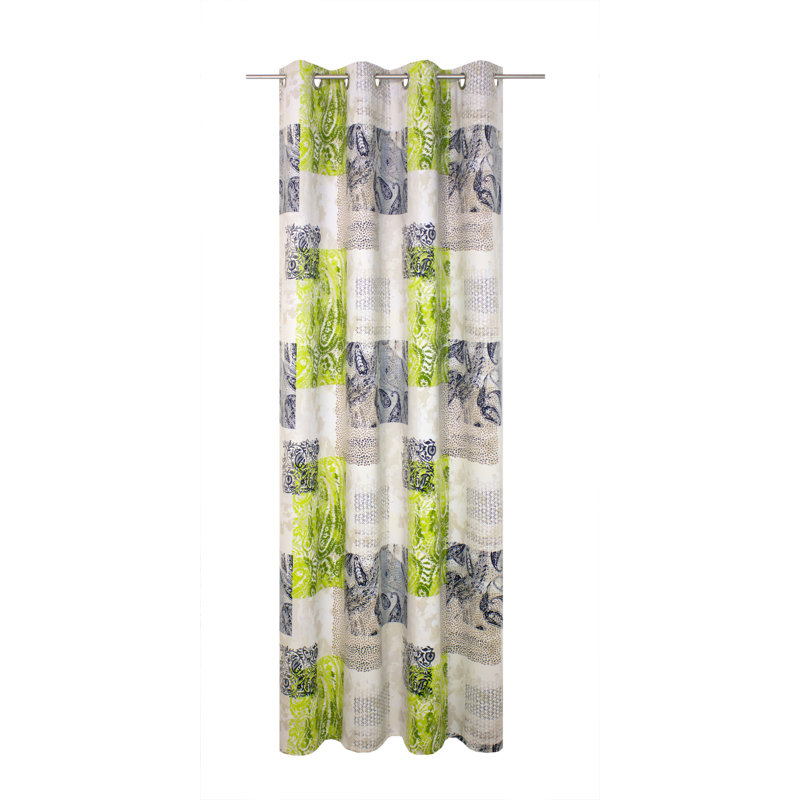 Buttrey Room Darkening Curtain Single Panel, 145cm Width x 180cm Drop, Green