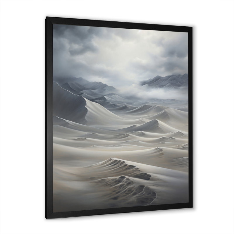 Candra " Desert Sandstorm Symphony Impasto ", Black, 44" H x 34" W x 1.5" D