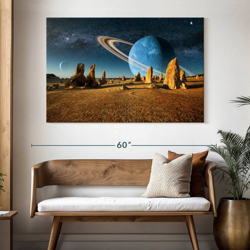 Oberle Barren Alien Planet, 34" H x 51" W