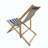 Populus Wood Sling Chair Stripe Broad Folding Chaise Lounge Chair-2PCS