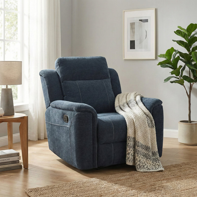 Sumana 100cm Wide Standard Recliner, Navy
