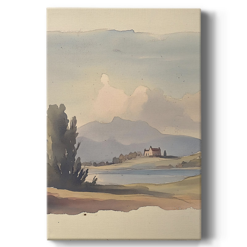 Toile tendue avec châssis paysage Lxxv - prêt à être accroché, H 60 po x l 40 po