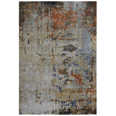 Wool Abstract Indoor Rug
