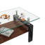 Table basse rectangulaire avec plateau et tablette en bois manufacturé-149801705-149801750