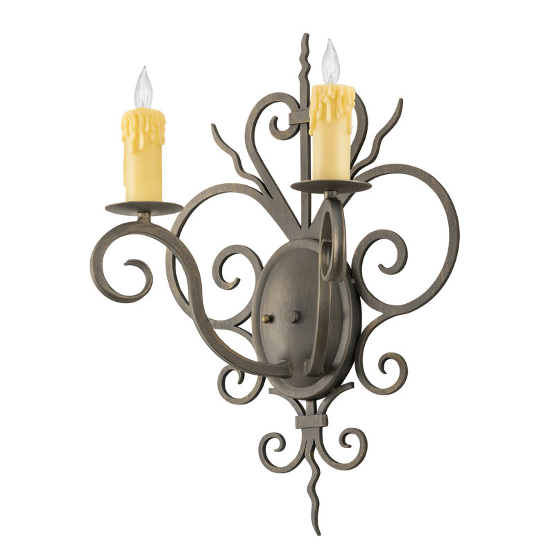 Kenneth Iron Candle Wall Light