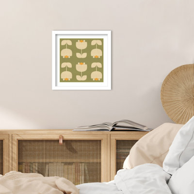 «Scandinavian Tulip Decor» par Pearlstein, impression sur bois encadrée