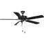 Ventilateur de plafond standard à 5 pales de 52 po avec chaîne de traction et ensemble d'éclairage inclus-184462202