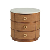 Palm Desert Banning Raffia Round Lamp Table