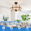 Ventilateur de plafond cylindrique moderne de 20 po avec application lumineuse et ventilateur de plafond à télécommande à 6 vitesses pour la cuisine de chambre à coucher