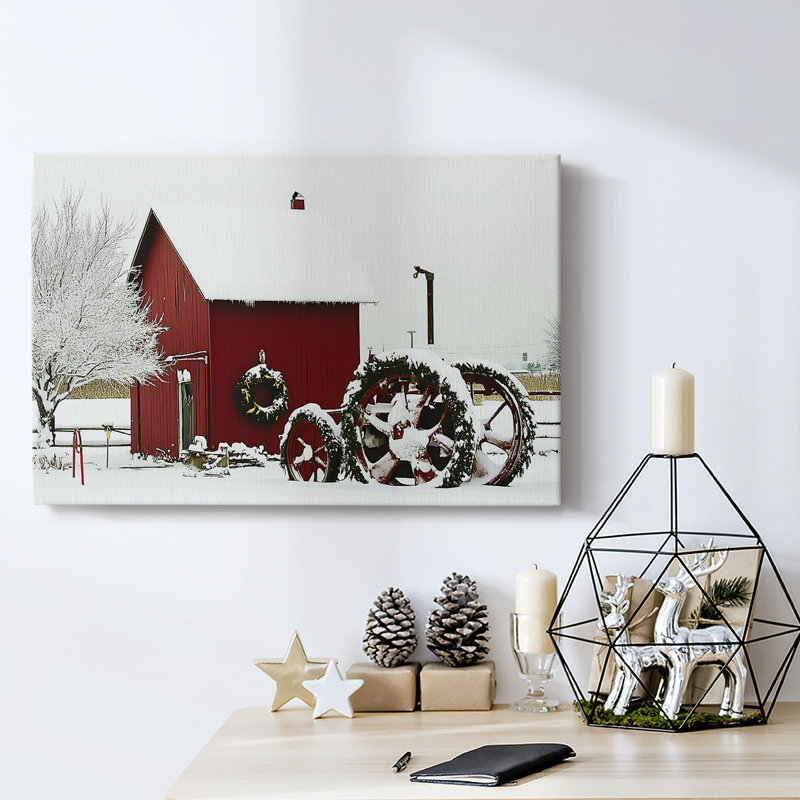 Christmas Holiday Arts - Toile tendue avec châssis, H 18 po x l 27 po