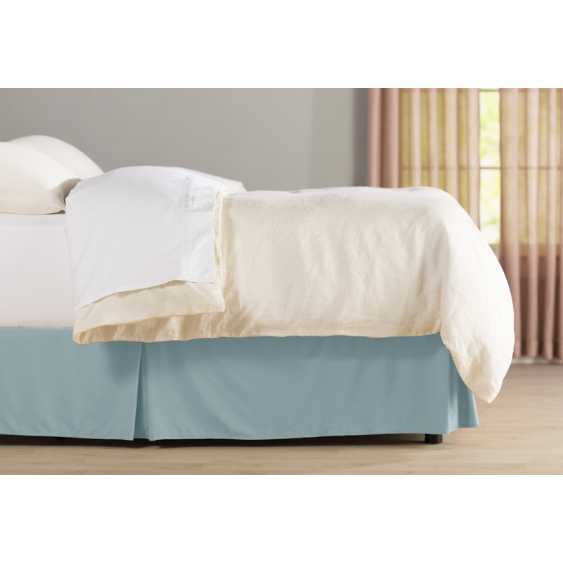 Jupe de lit en microfibre 14 po - Basics by Wayfair ™, Turquoise, Très grand californien