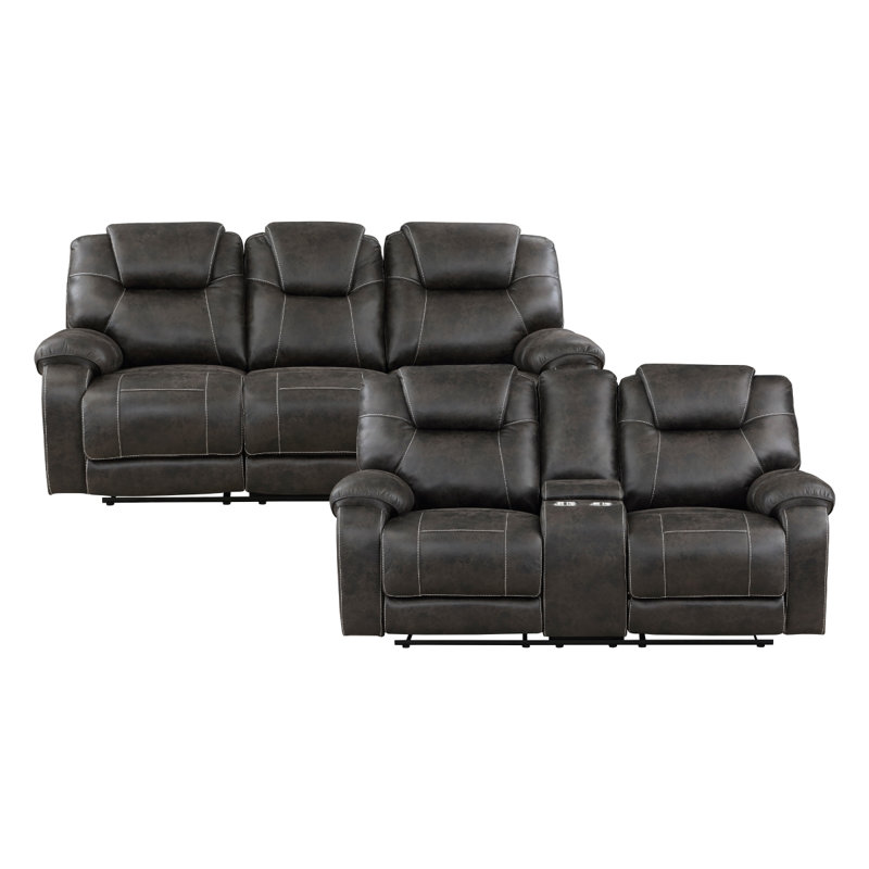 Canapé double inclinable et causeuse Gainesville